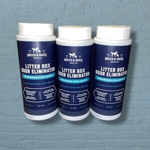 Lot of 3 Rocco & Roxie Litter Box Additive Odor Eliminator Deodorizer 12oz Each